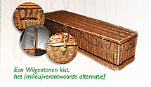 plaatje: Nieuw op GroeneUitvaart.nl: de Coffet�: een gevlochten wilgentenen grafkist